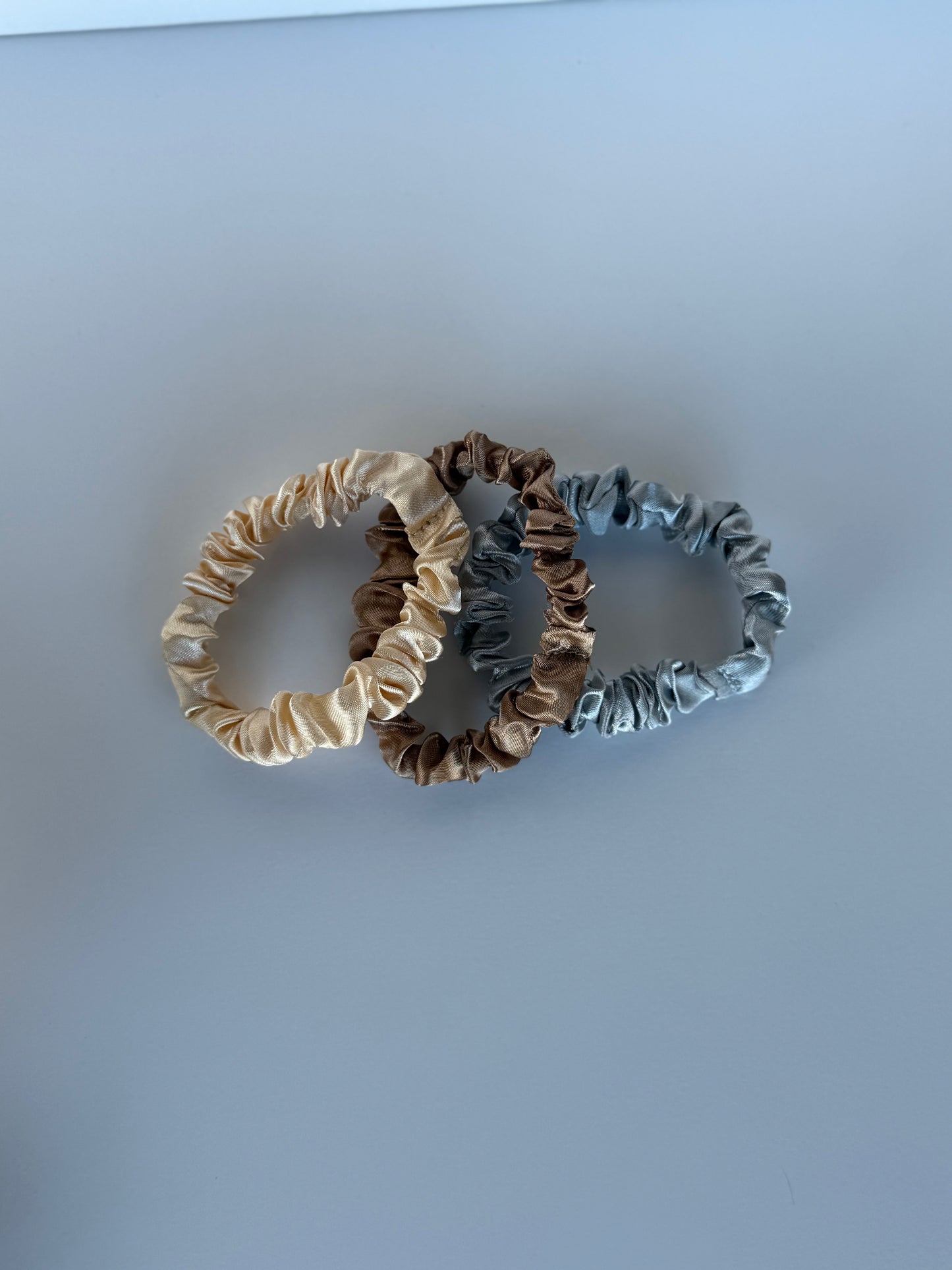 Light Neutrals | Slim Satin Scrunchies